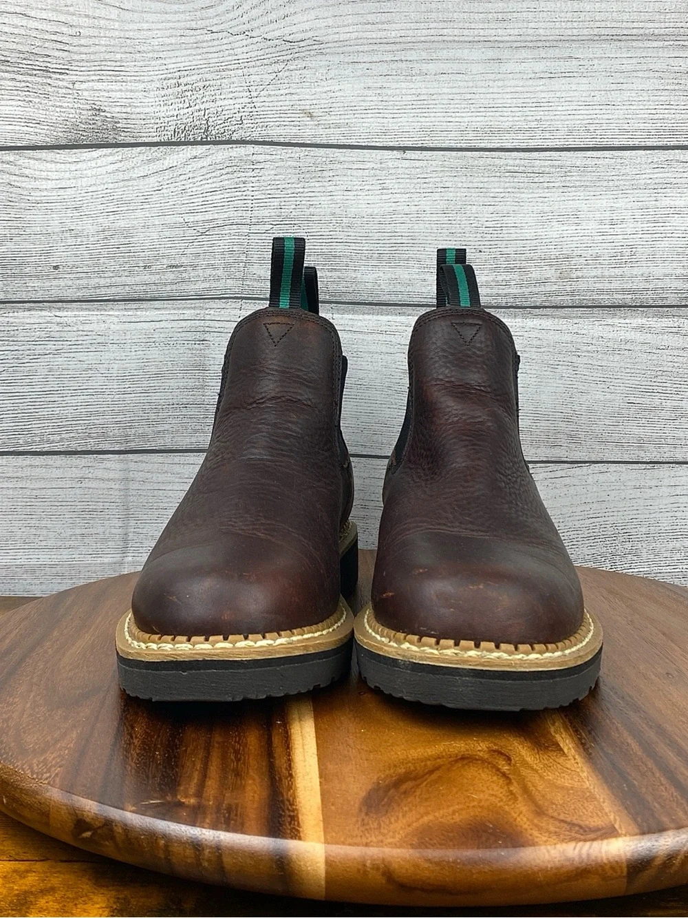Georgia Boot Giant Waterproof High Romeo Work Boot Soft Toe Brown Leather Size 9